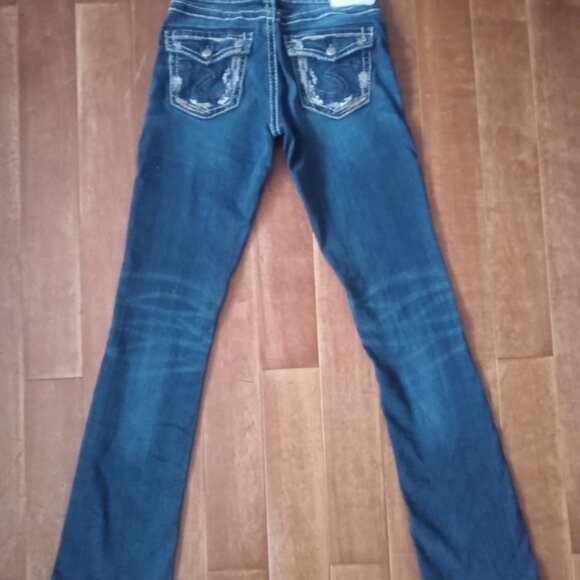 Women's Silver Jeans Aiko Mid Slim Bootcut Size 25x34 - Picture 4 of 7
